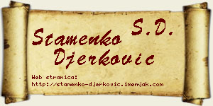 Stamenko Đerković vizit kartica